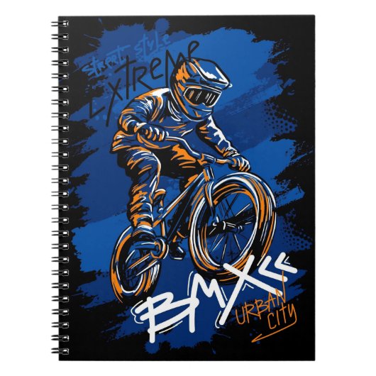 Bmx Bicycle Urban Graffiti streetwear  ノートブック (正面)