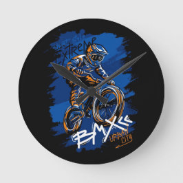 Bmx Bicycle Urban Graffiti streetwear  ラウンド壁時計
