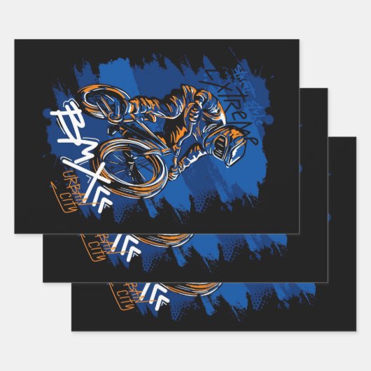 Bmx Bicycle Urban Graffiti streetwear  ラッピングペーパーシート (セット)