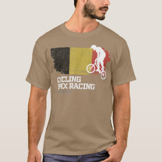 BMX Bike Belgium Flag Biking Cycling Racing BMX  Tシャツ