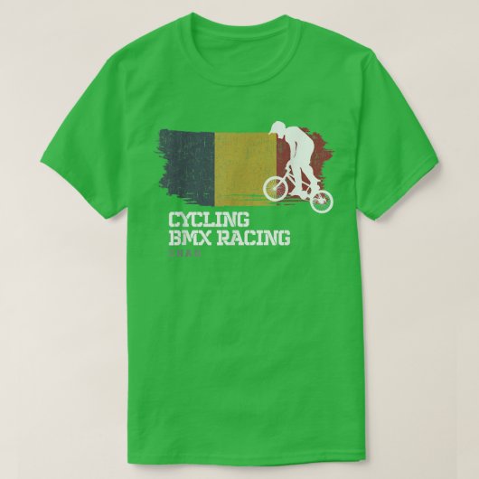 BMX Bike Chad Flag Biking Cycling Racing BMX Tシャツ (デザイン正面)