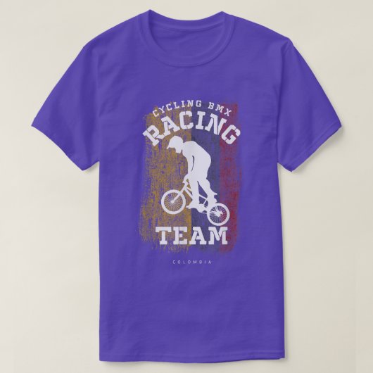 BMX Bike Colombia Flag Biking Cycling Racing BMX30 Tシャツ (デザイン正面)