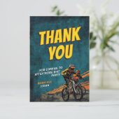 BMX Bike "Let's Ride" Birthday - Street Style サンキューカード (スタンド正面)