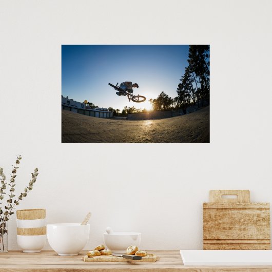 BMX Bike Stunt Table Top ポスター (キッチン)