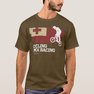 BMX Bike Tonga Flag Biking Cycling Racing BMX   Tシャツ