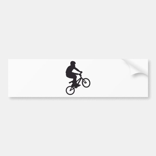 BMX Biker trick jump バンパーステッカー (正面)
