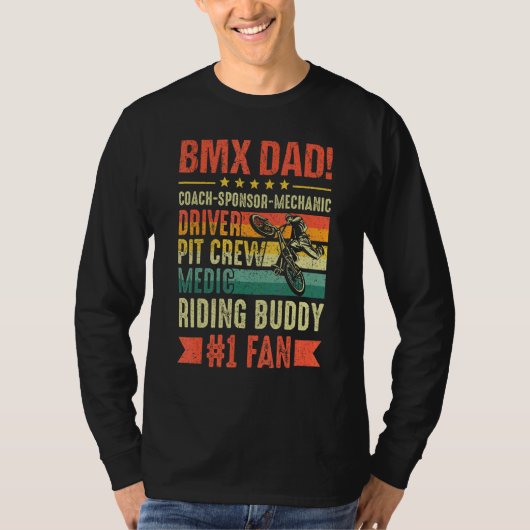Bmx Dad Coach Sponsor Bmx Bike Dad For Men Tシャツ (正面)