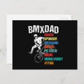 BMX Dad Father Extreme Sport Stunt Bicycle Gift ポストカード (正面/裏面)