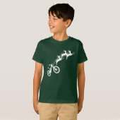 bmx mountain bike reindeer funny holiday xmas son  tシャツ (正面フル)