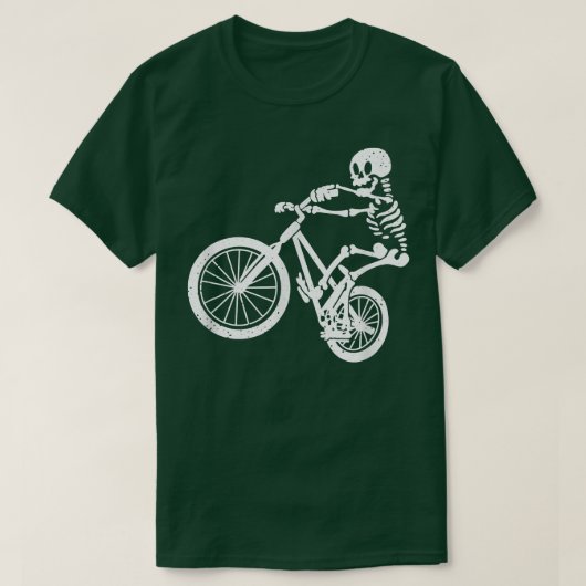 BMX Mountain Bike Skeleton I BMX Cyclist Biker Tシャツ (デザイン正面)