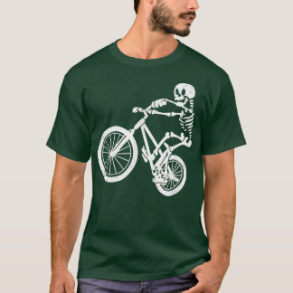 BMX Mountain Bike Skeleton I BMX Cyclist Biker  Tシャツ
