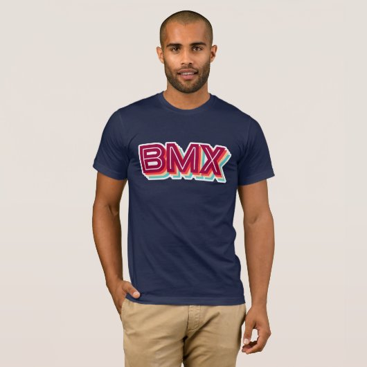 BMX Retro Typography Text Cool Tシャツ (正面フル)