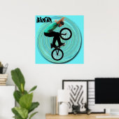BMX Vortex、著作権Karen J Williams ポスター (ホームオフィス)