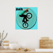 BMX Vortex、著作権Karen J Williams ポスター (キッチン)