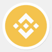 BNB Binance sticker ラウンドシール (正面)