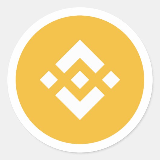 BNB Binance sticker ラウンドシール (正面)