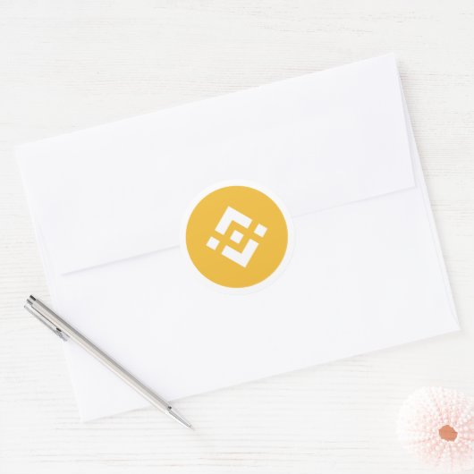BNB Binance sticker ラウンドシール (封筒)
