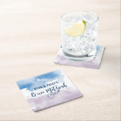 B'NEI（ユダヤ教の）バル・ミツバーシモダンール青水色 スクエアペーパーコースター (インサイチュ)