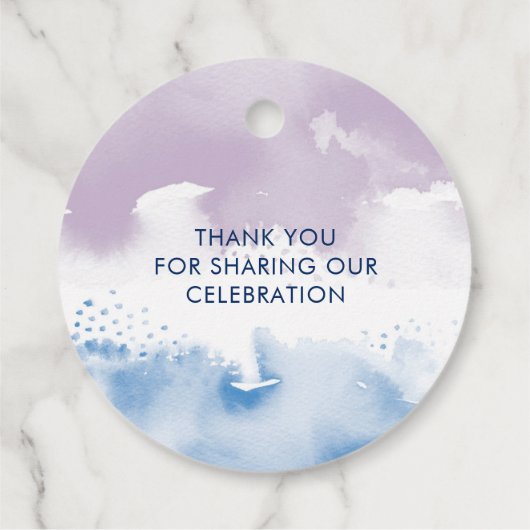 B'NEI（ユダヤ教の）バル・ミツバーシモダンール青水色 フェイバータグ (裏面)