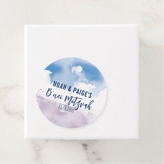 B'NEI（ユダヤ教の）バル・ミツバーシモダンール青水色 フェイバータグ (インサイチュ)