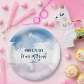 B'NEI（ユダヤ教の）バル・ミツバーシモダンール青水色 ペーパープレート (パーティー)