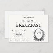 BNW花の冠の朝食招待状 出欠カード (正面/裏面)