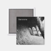 Bnw colonade of Park Guell マグネット (正面/裏面)