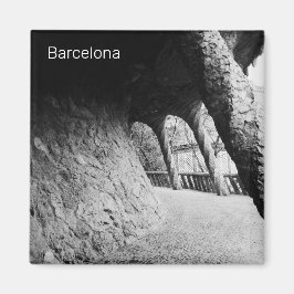 Bnw colonade of Park Guell マグネット