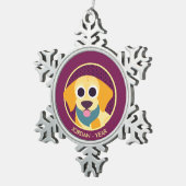 Bo犬 スノーフレークピューターオーナメント (右)