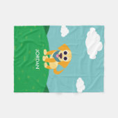 Bo犬 フリースブランケット (正面(横))