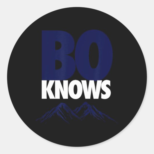 Bo Know Denver Tee - Bo Know Merch ラウンドシール (正面)