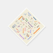 BO PEEP子供部屋RHYMEワードクラウド名コラージュ スタンダードカクテルナプキン (角)