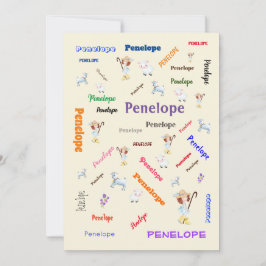 BO PEEP子供部屋RHYMEワードクラウド名コラージュ 招待状