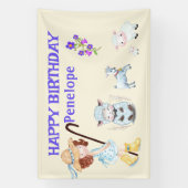 BO PEEP子供部屋RHYMEワードクラウド名コラージュ 横断幕 (縦)