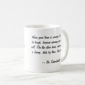 Bo Schembechlerのリーダーシップの引用文のマグ コーヒーマグカップ (正面右)