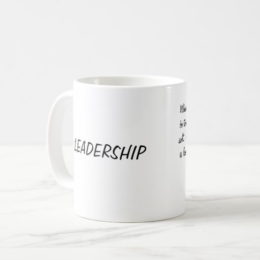 Bo Schembechlerのリーダーシップの引用文のマグ コーヒーマグカップ (正面左)