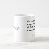 Bo Schembechlerのリーダーシップの引用文のマグ コーヒーマグカップ (中央)