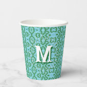 Boa Ripple in Green + Aqua Personalized 紙コップ (裏面)