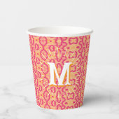 Boa Ripple in Pink + Orange Personalized 紙コップ (裏面)