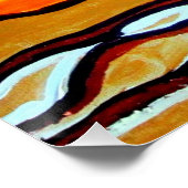 Boab金ゴールド-抽象芸術デザイコンテンポラリーナーアート ポスター (コーナー)