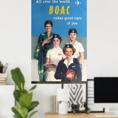 BOAC英国海外航空 ポスター (ホームオフィス)