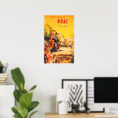 BOAC Tours Holidays Old Travelでインドへフライ ポスター (ホームオフィス)