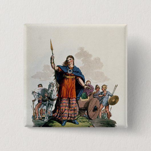 Boadicea、Iceniの女王 缶バッジ (正面)