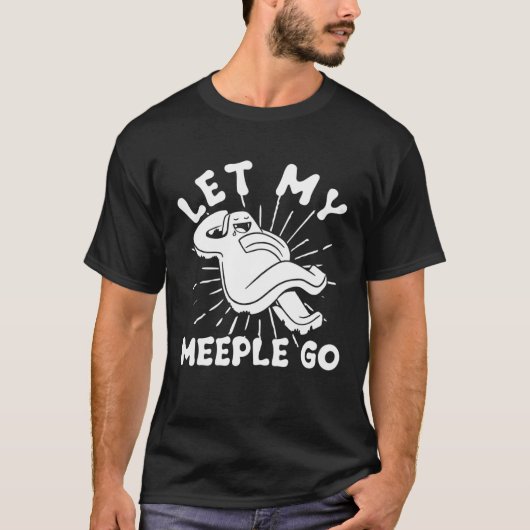 Board Game Girls Boys  Gaming  Let My Meeple Go Tシャツ (正面)