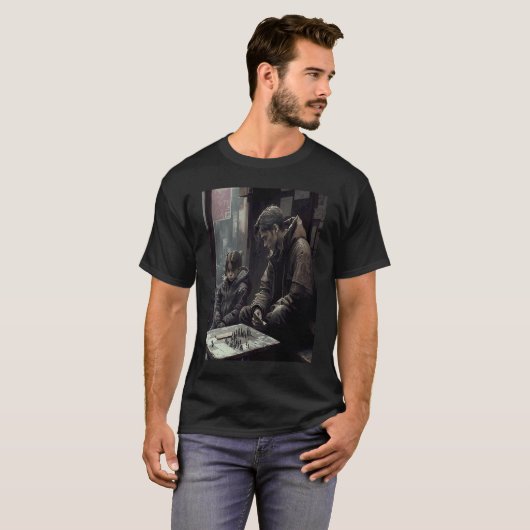 Board Game King Dad And Daughter Playing Board Gam Tシャツ (正面フル)