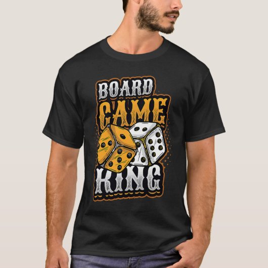 Board Game King Dice Tabletop Board Game Player Tシャツ (正面)
