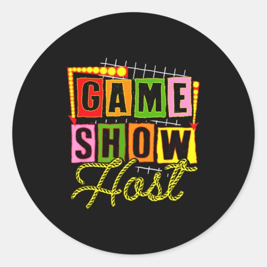 Board Game Lover Trivia Game Night Funny Game Show ラウンドシール (正面)