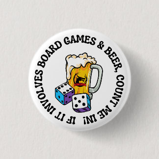 Board Games and Beer 缶バッジ