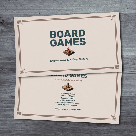 Board Games Store 名刺