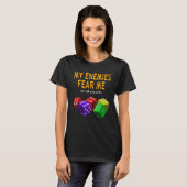 Board gaming Wargaming My Enemies Fear 転が Me 6's Tシャツ (正面フル)